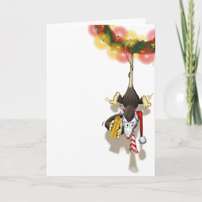 Ein Weihnachtsopossum Feiertagskarte (Vorderseite)