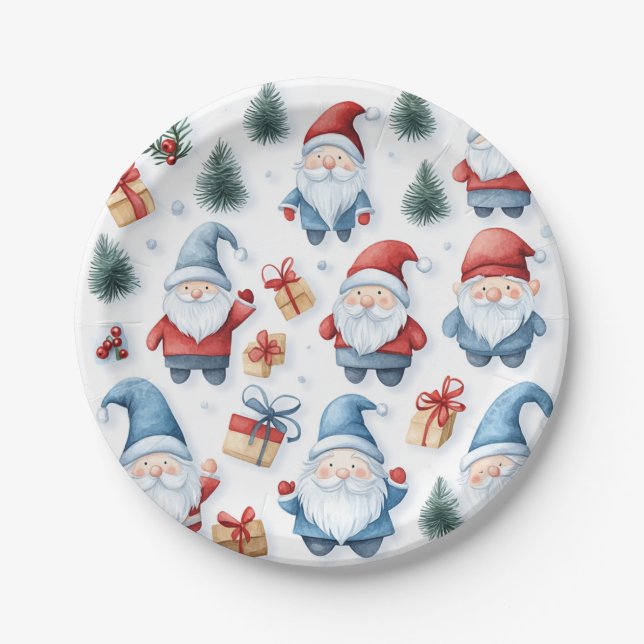 ein Weihnachtsschild mit Party Pappteller (Vorderseite)