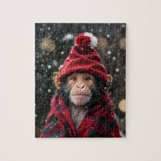 Ein Weihnachtsschimpanse