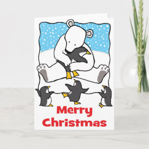 Ein Weihnachtsschlug Feiertagskarte