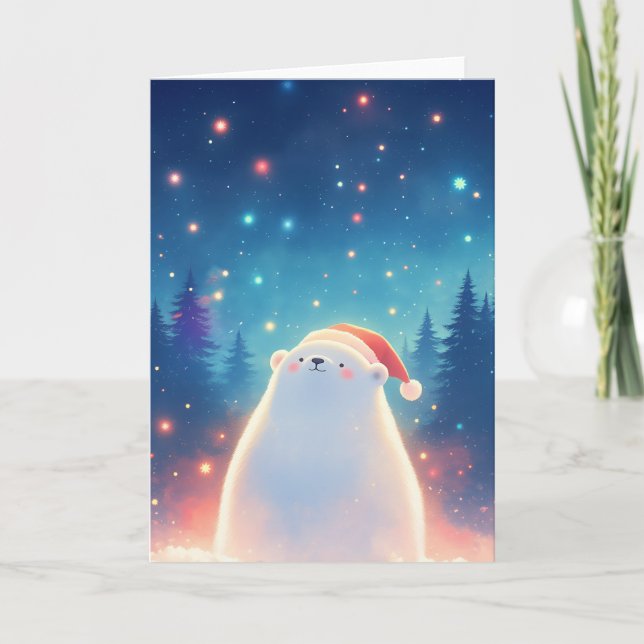 Ein Weihnachtstraum für den Polarbär Karte (Vorderseite)