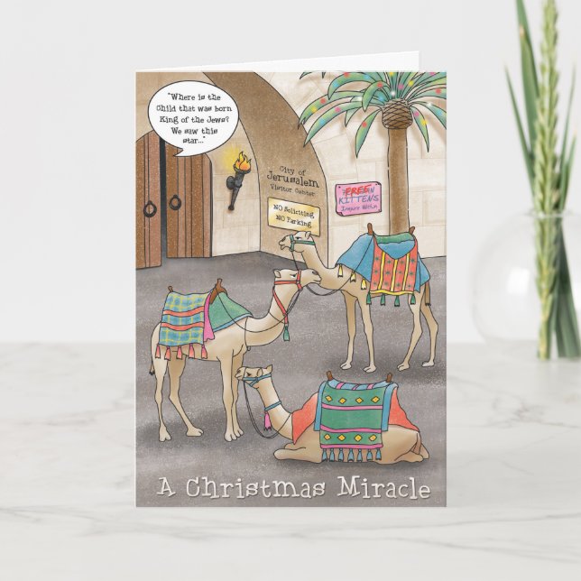 Ein Weihnachtswunder Feiertagskarte (Vorderseite)