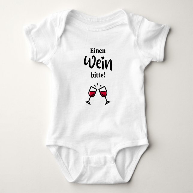 Ein Wein| Wein Baby Strampler (Vorderseite)