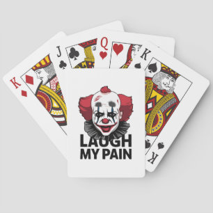 Ein weinendes Clowngesicht Spielkarten
