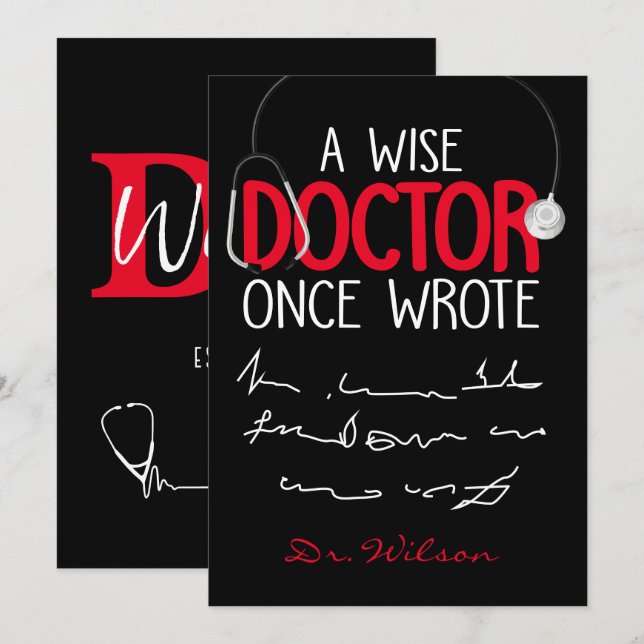 Ein weiser Arzt schrieb einmal - Funny Doctor Spri Karte (Vorne/Hinten)