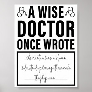 Ein weiser Arzt schrieb einmal - Funny Doctor Spri Poster