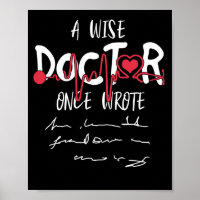 Ein weiser Doktor schrieb lustigen Text vom Arzt
