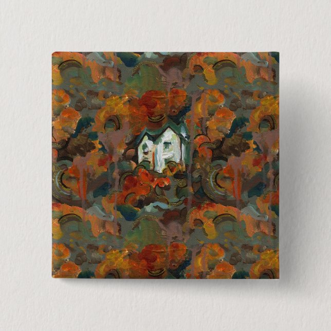 Ein Weiß- und Herbstbaum Button (Vorderseite)