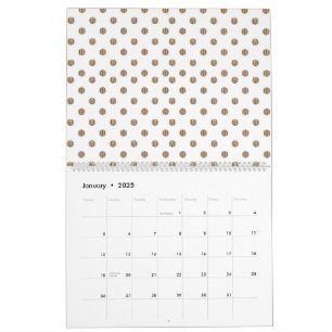 ein weißer Hintergrund mit braunen Tupfen Kalender