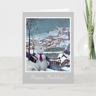 Ein weißes Kaninchen Weihnachten - Vintage-Kunstka