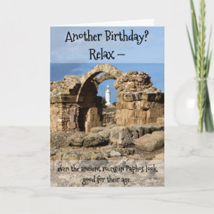 Ein weiterer Geburtstag?  Karte mit antiken Ruinen