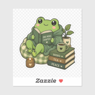 Ein weiterer Kapitel-Frosch-Aufkleber   Süßer Buch Aufkleber
