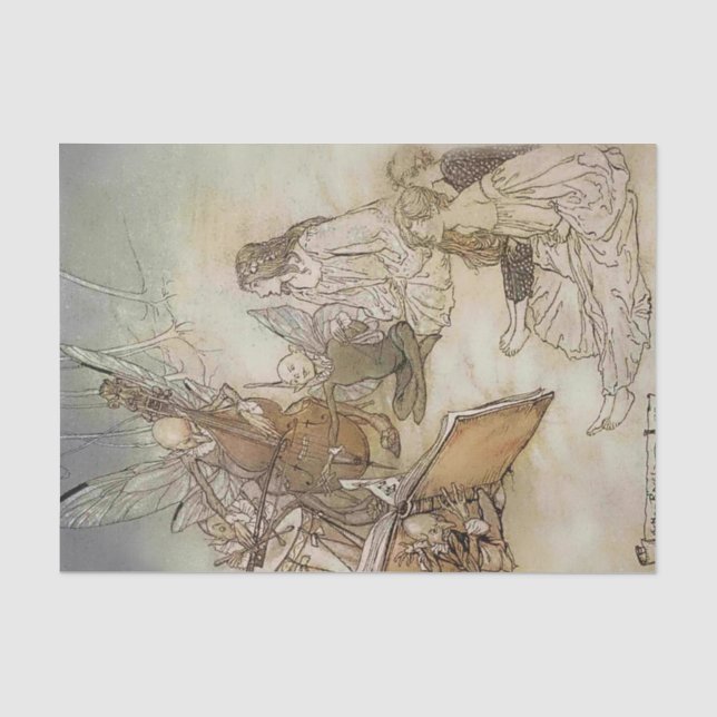 "Ein weiterer Teil des Waldes" von Arthur Rackham Seidenpapier (Vorderseite)