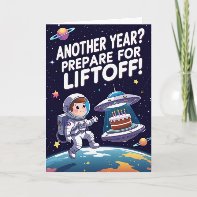 Ein weiteres Jahr? Bereiten Sie sich auf Liftoff v Karte (Vorderseite)