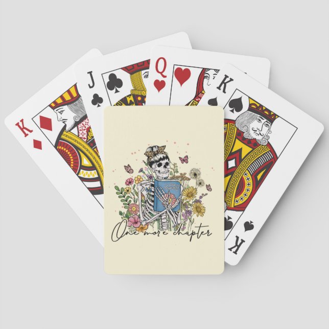 Ein weiteres Kapitel Blumenskelett Spielkarten (Rückseite)