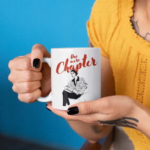 Ein weiteres Kapitel Rote Schrift l Buchliebhaber Tasse