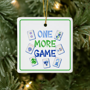 Ein weiteres Mahjong-Spiel Grandmillennial Keramikornament