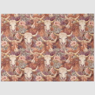 Ein weiteres Modell der Floral Highland Cow Serie Seidenpapier