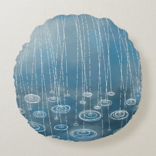 Ein weiteres Regentag blaues Wetter Rundes Kissen