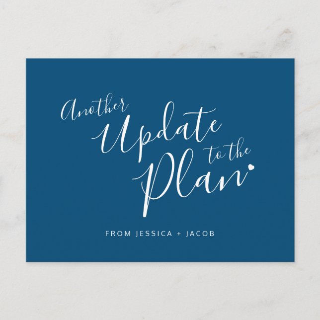 Ein weiteres Update für die Planung der Hochzeit d Ankündigungspostkarte (Vorderseite)