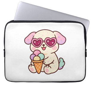 Ein Welpe mit Eiscreme Laptopschutzhülle