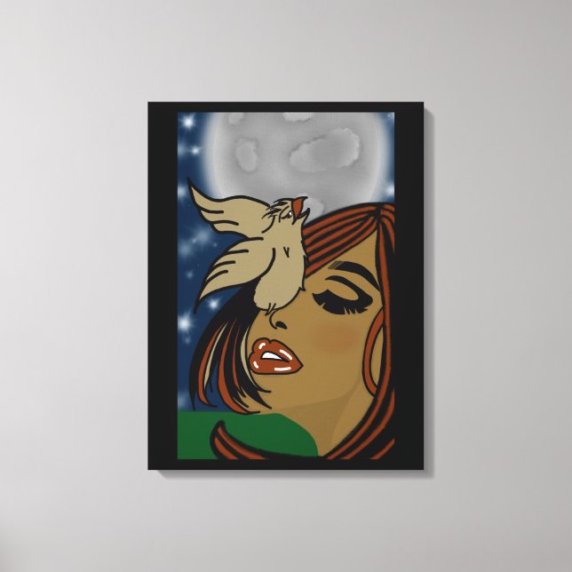 Ein wenig Birdy erzählte mir Canvas drucken Leinwanddruck (Vorderseite)