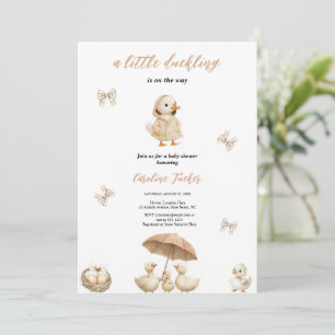 EIN WENIG DUCKLING BABYSHOWER NIMMT EINLADEN EINLADUNG