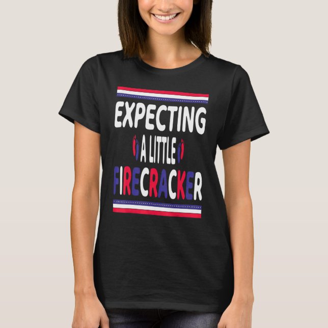 Ein wenig Firecracker Junge Mutter 4. Juli pro Jah T-Shirt (Vorderseite)