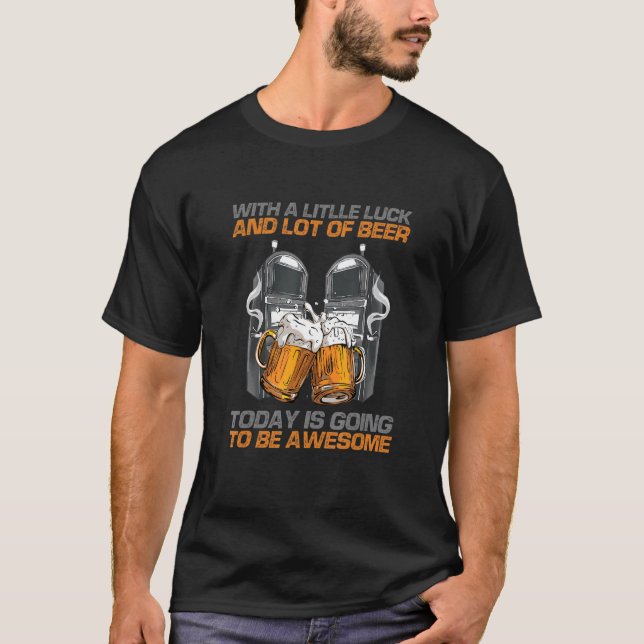 Ein wenig Glück und viel Bierfreude Spielplatz Ma T-Shirt (Vorderseite)