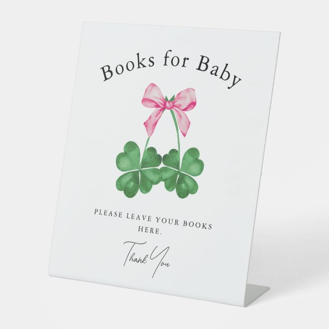 Ein wenig Glückliches Kleeblatt Bücher für Babysig Sockelschild (Vorderseite)