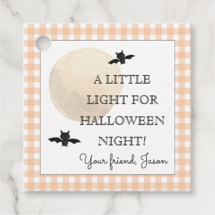 Ein wenig Licht für Halloween Night Orange Geschenkanhänger