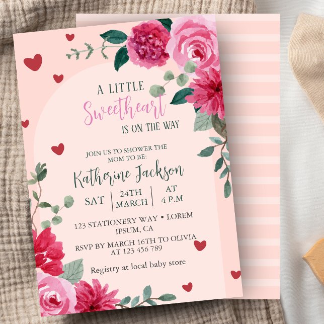 Ein wenig Liebeswissen, Valentinherzen, Baby Dusch Einladung (Von Creator hochgeladen)