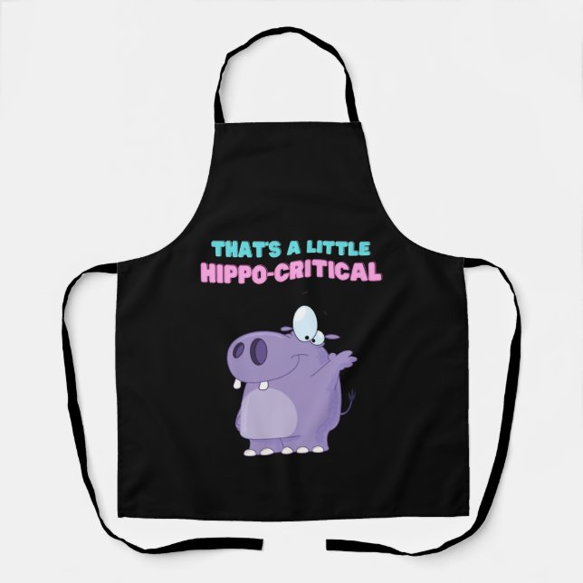 Ein wenig Lila Hippo-Kritiker Hippopotamus Schürze (Vorderseite)