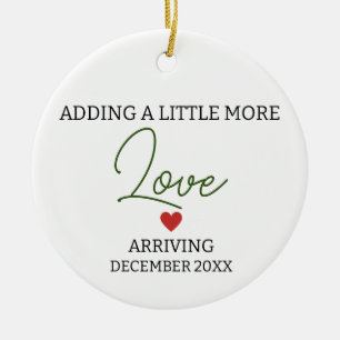 Ein wenig mehr Liebe geschlechtsneutrale Schwanger Keramik Ornament