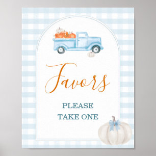 Ein wenig Pumpkin Blue Truck Baby Duwer Favoriten Poster