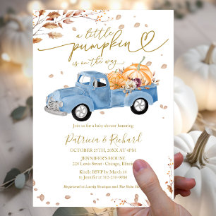 Ein wenig Pumpkin Budget Kinderdusche Einladungen Flyer