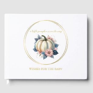Ein wenig Pumpkin Herbst Floral Baby Dusche Gästebuch