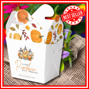 Ein wenig Pumpkin Herbst Floral Baby Dusche Geschenkschachtel