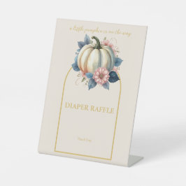 Ein wenig Pumpkin Herbst Floral Baby Dusche Sockelschild