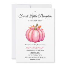 Ein wenig Pumpkin Herbst Pink Girl Babydusche