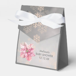 Ein wenig rosa Schneeflocke Pink Poinsettia Gefall Geschenkschachtel