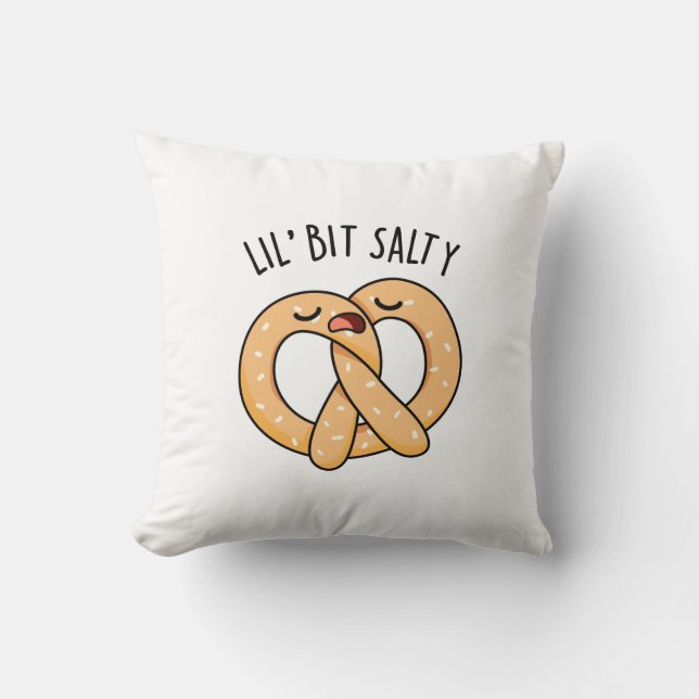 Ein wenig salzig Cool Salty Pretzel Puff Kissen (Vorderseite)