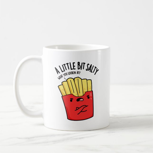 Ein wenig salzig Funny Fries Pub Kaffeetasse (Links)