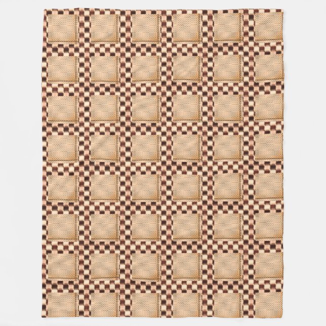 Ein wenig Schach aus braunem, unregelmäßigem Schac Fleecedecke (Vorderseite)