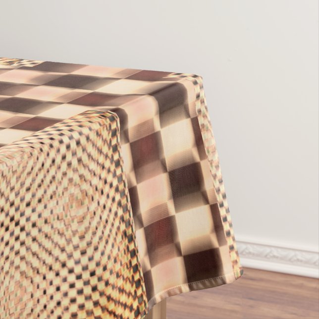 Ein wenig Schach aus braunem, unregelmäßigem Schac Tischdecke (Beispiel)