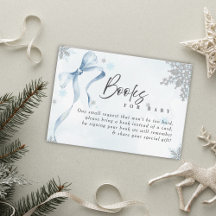 Ein wenig Snowflake Blue Bow Glitzer Babydusche