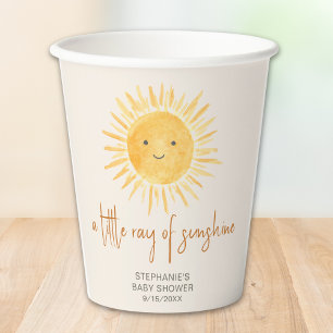 Ein wenig Sonnenschein Boho Babydusche Pappbecher