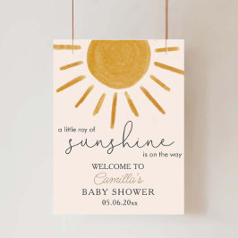 Ein wenig Sonnenschein Boho Sun Babydusche Poster