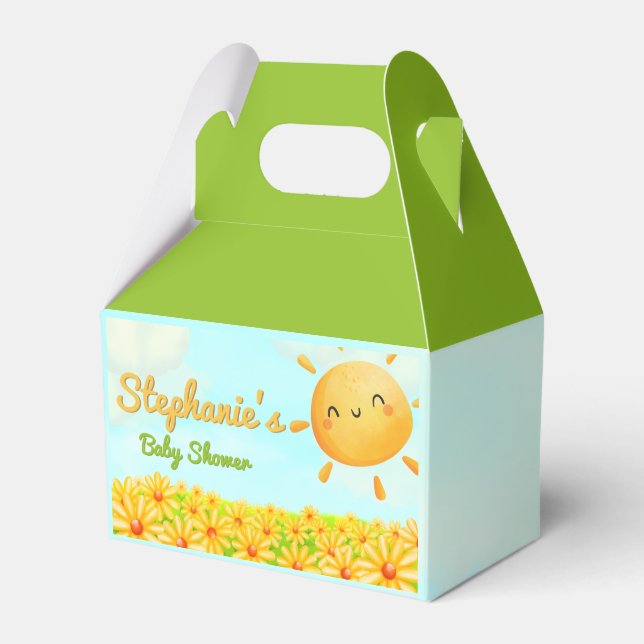 Ein wenig Sonnenschein - Frühlingsdusche Geschenkschachtel (Vorderseite)