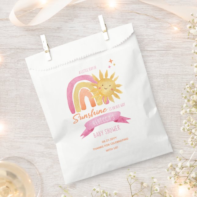 Ein wenig Sonnenschein-Mädchen-Dusche Geschenktütchen (Ausgeschnitten)